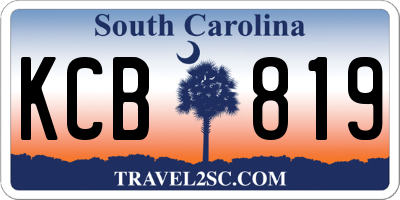 SC license plate KCB819