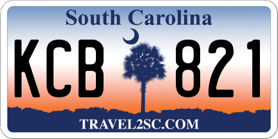 SC license plate KCB821