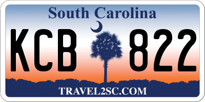 SC license plate KCB822