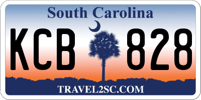SC license plate KCB828