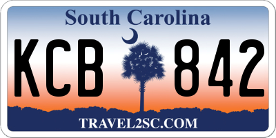 SC license plate KCB842