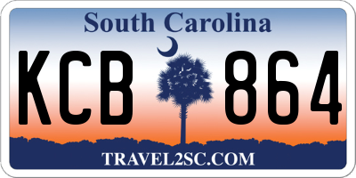 SC license plate KCB864