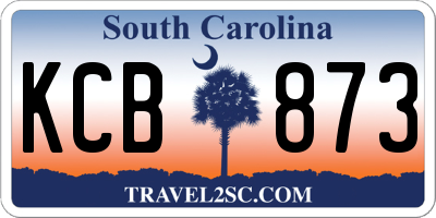 SC license plate KCB873