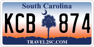 SC license plate KCB874