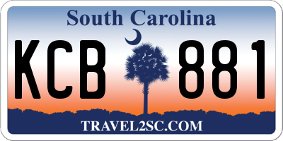 SC license plate KCB881