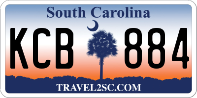 SC license plate KCB884