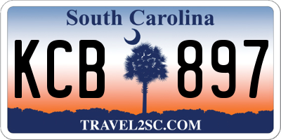 SC license plate KCB897
