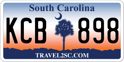 SC license plate KCB898