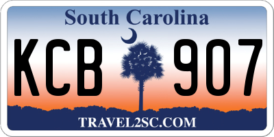 SC license plate KCB907