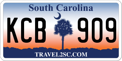 SC license plate KCB909