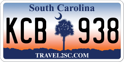 SC license plate KCB938