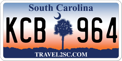 SC license plate KCB964