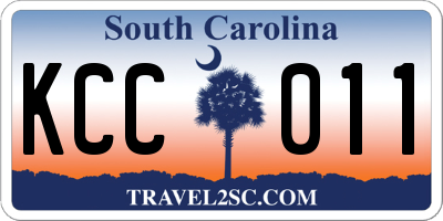 SC license plate KCC011