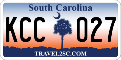 SC license plate KCC027