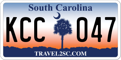 SC license plate KCC047