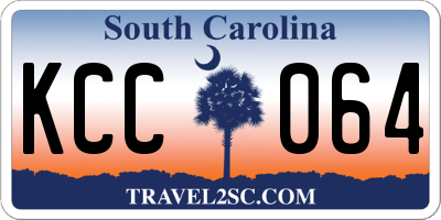 SC license plate KCC064