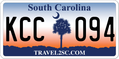 SC license plate KCC094