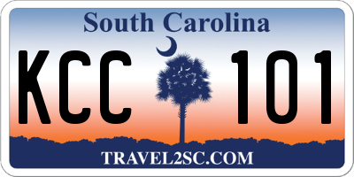 SC license plate KCC101