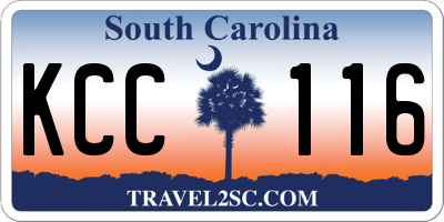 SC license plate KCC116
