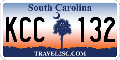 SC license plate KCC132