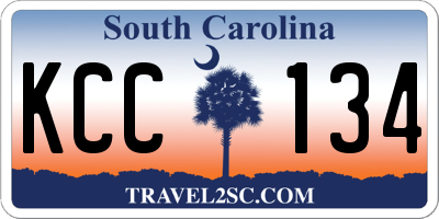 SC license plate KCC134