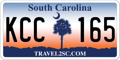 SC license plate KCC165