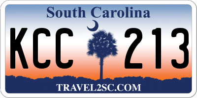 SC license plate KCC213