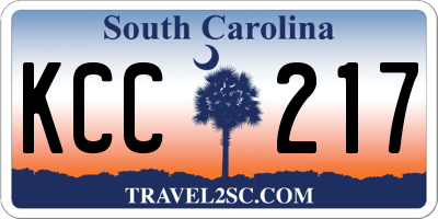 SC license plate KCC217