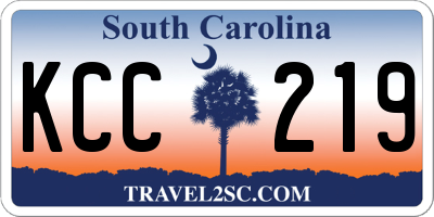 SC license plate KCC219