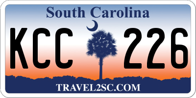 SC license plate KCC226