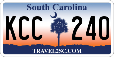 SC license plate KCC240