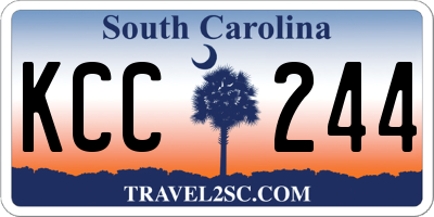 SC license plate KCC244
