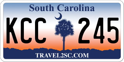 SC license plate KCC245