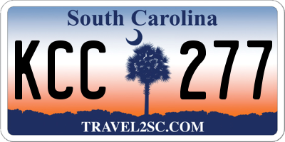 SC license plate KCC277