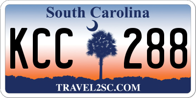 SC license plate KCC288