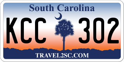 SC license plate KCC302