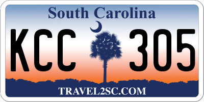 SC license plate KCC305