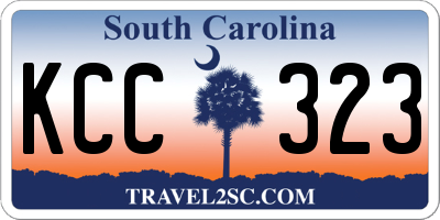 SC license plate KCC323