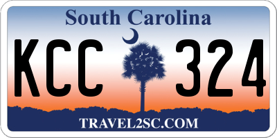 SC license plate KCC324