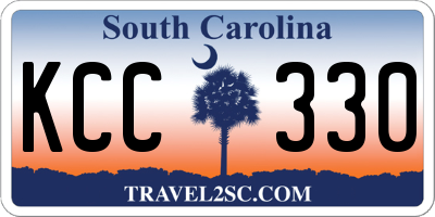 SC license plate KCC330