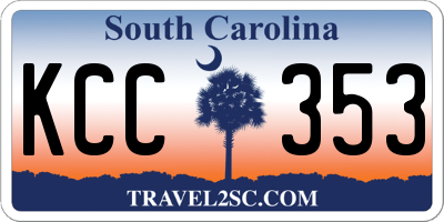 SC license plate KCC353