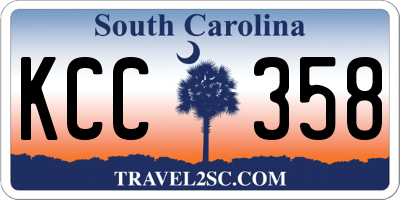 SC license plate KCC358