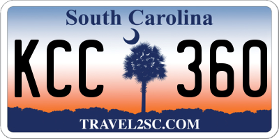 SC license plate KCC360