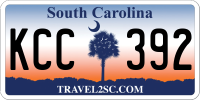 SC license plate KCC392