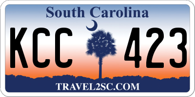 SC license plate KCC423