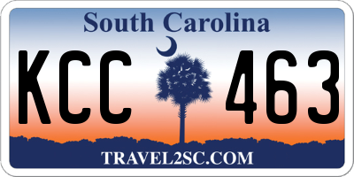 SC license plate KCC463