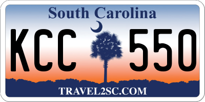 SC license plate KCC550