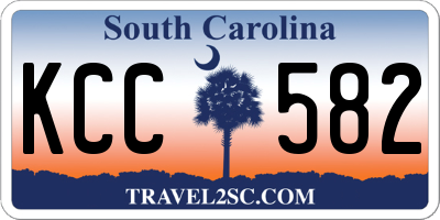 SC license plate KCC582