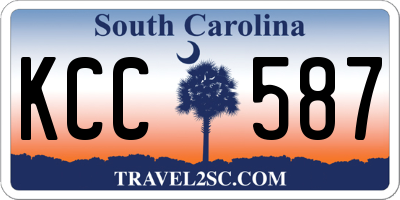 SC license plate KCC587