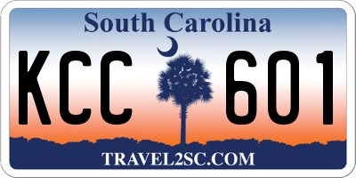 SC license plate KCC601